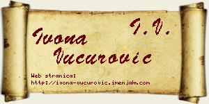 Ivona Vučurović vizit kartica